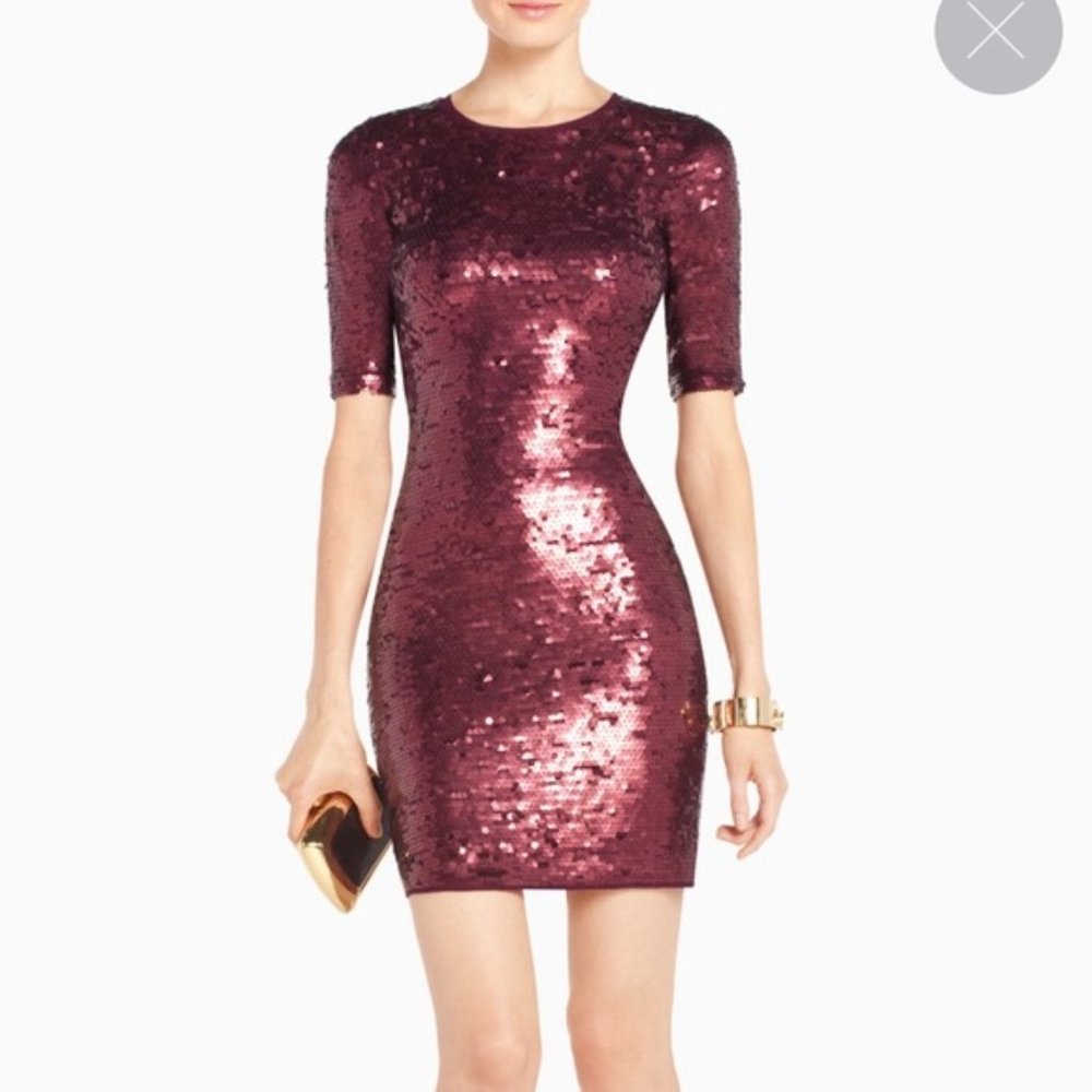 Bcbgmaxazria Marta Sequin Cocktail Dress Size Medium
